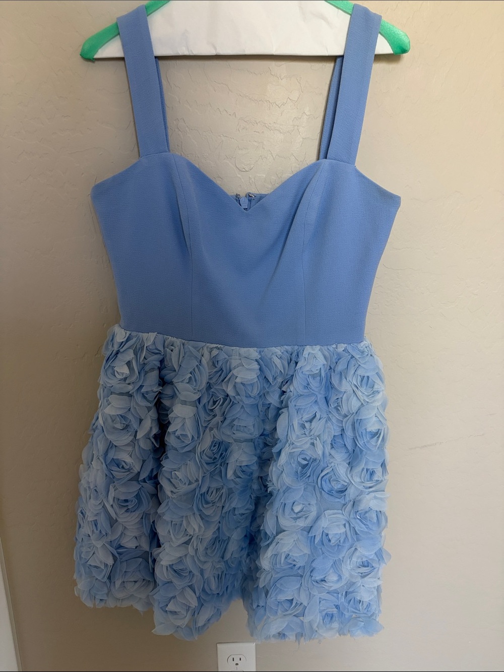 Dress the Population Powder Blue Rosette Mini Dress